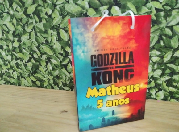 Godzilla Vs Kong Sacola Personalizada Pronta Entrega