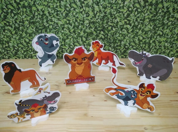 Guarda do Leão Kit de Mesa Displays 7 Peças Pronta Entrega