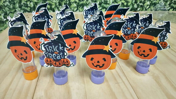 Halloween Tubets com Apliques Pronta Entrega