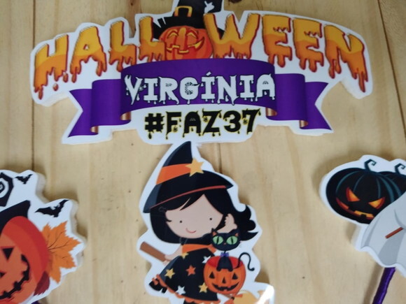 Halloween Topo de Bolo Personalizado