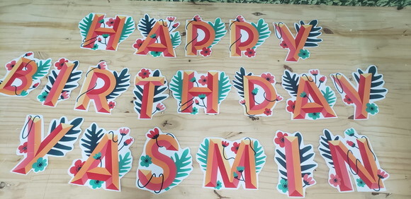 Happy Birthday Varal Personalizado Mais Nome Tema Tropical
