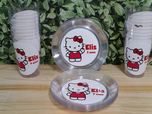 Hello Kitty Descartáveis Personalizados Pronta Entrega