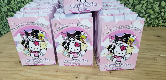 Hello Kitty e Sua Turma Sacola Personalizada Pronta Entrega