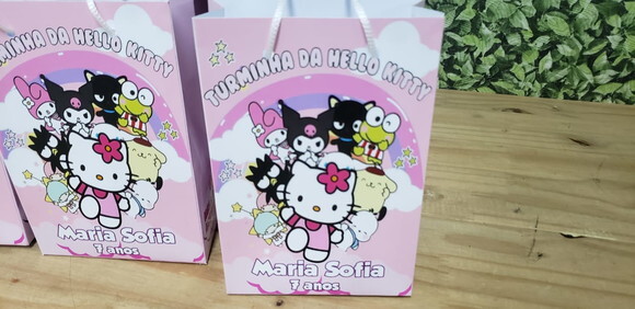 Hello Kitty e Sua Turma Sacola Personalizada Pronta Entrega