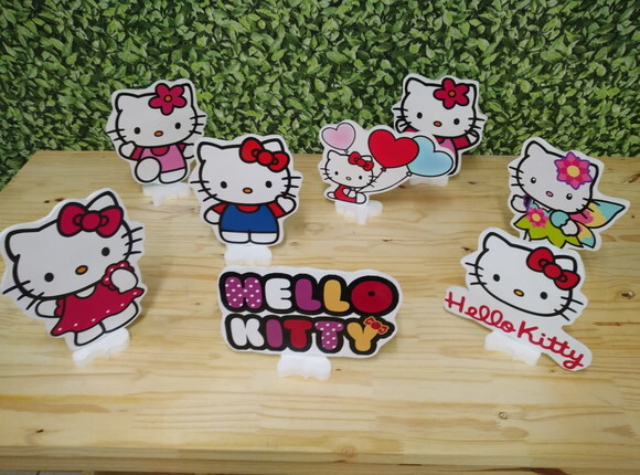 Hello Kitty Kit de Mesa Displays 8 Peças Pronta Entrega
