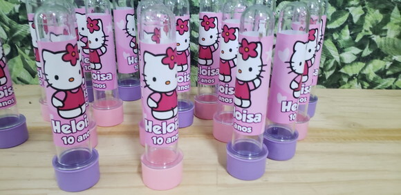 Hello Kitty Lembrancinhas Tubetes 13 cm Personalizado
