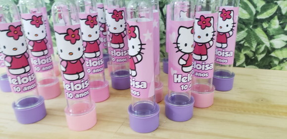Hello Kitty Lembrancinhas Tubetes 13 cm Personalizado
