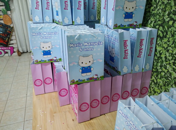 Hello Kitty Sacola Personalizada Grande Tam G