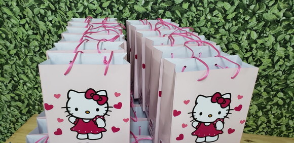 Hello Kitty Sacola Personalizada Lembrancinha Pronta Entrega