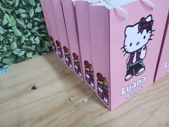 Hello Kitty Sacola Personalizada Pronta Entrega