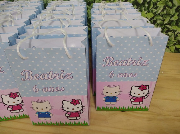 Hello Kitty Sacola Personalizada Pronta Entrega