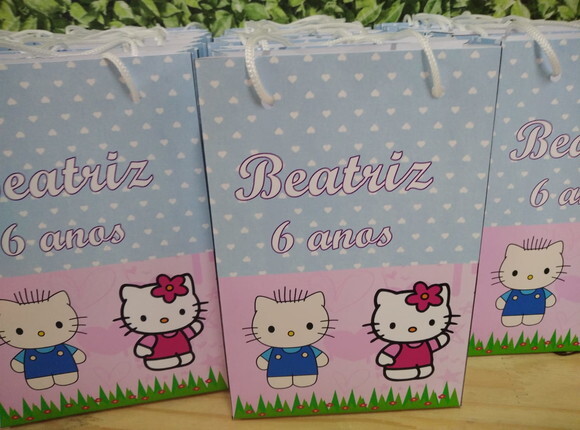 Hello Kitty Sacola Personalizada Pronta Entrega