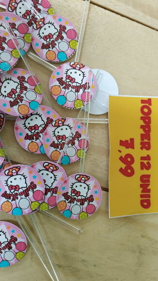 Hello Kitty Topper para Docinhos 36 Unidades Pronta Entrega