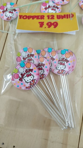 Hello Kitty Topper para Docinhos 36 Unidades Pronta Entrega