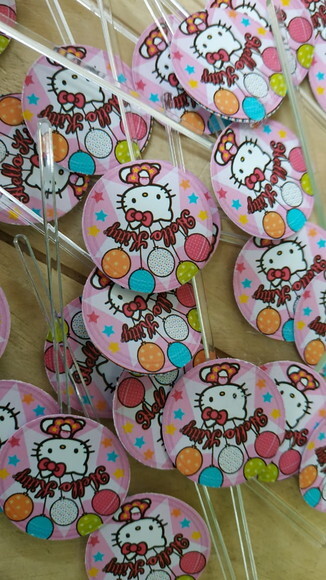 Hello Kitty Topper para Docinhos 36 Unidades Pronta Entrega