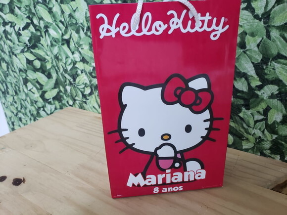 Hello Kitty Vermelha Sacola Personalizada Pronta Entrega