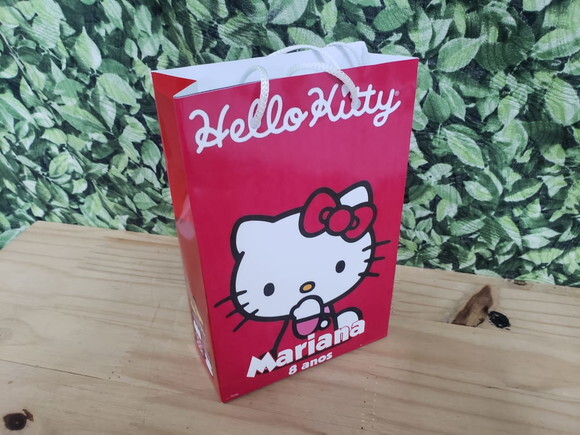 Hello Kitty Vermelha Sacola Personalizada Pronta Entrega