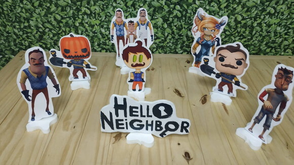 Hello Neighbor Kit de Mesa Displays 8 Peças Pronta Entrega