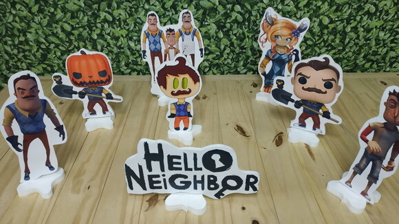 Hello Neighbor Kit de Mesa Displays 8 Peças Pronta Entrega