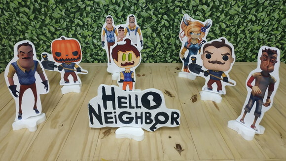 Hello Neighbor Kit de Mesa Displays 8 Peças Pronta Entrega