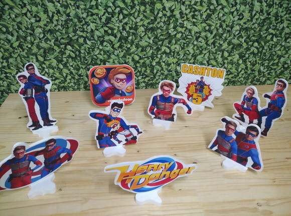 Henry Danger Kit de Mesa Displays 9 Peças Pronta Entrega