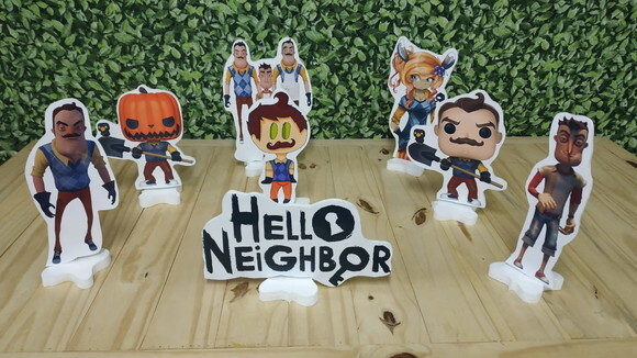 Hello Neighbor Kit de Mesa Displays 8 Peças Pronta Entrega