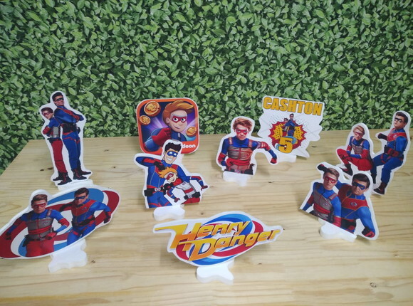 Henry Danger Kit de Mesa Displays 9 Peças Pronta Entrega