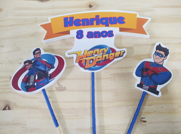 Henry Danger Topo de Bolo Personalizado Pronta Entrega