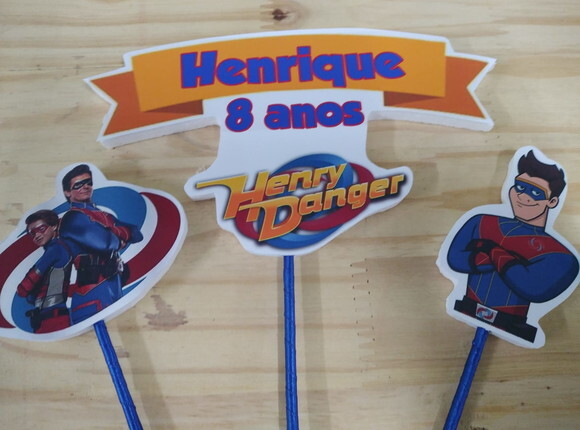 Henry Danger Topo de Bolo Personalizado Pronta Entrega
