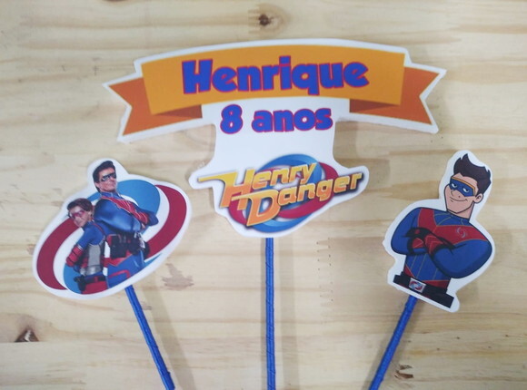 Henry Danger Topo de Bolo Personalizado Pronta Entrega