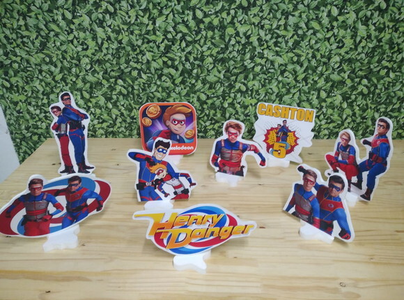 Henry Danger Kit de Mesa Displays 9 Peças Pronta Entrega