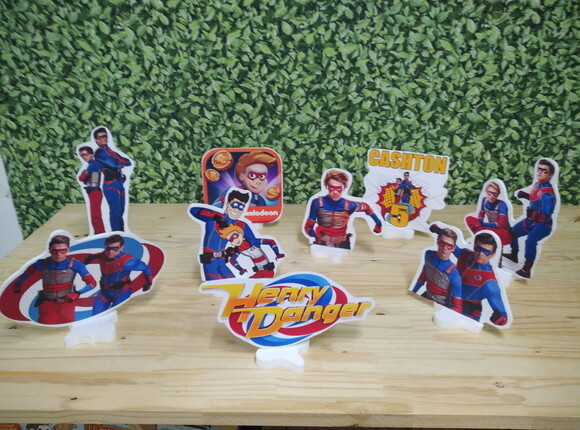 Henry Danger Kit de Mesa Displays 9 Peças Pronta Entrega