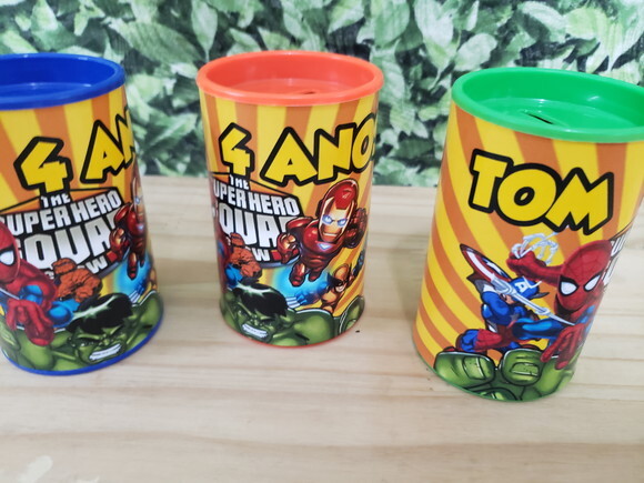 Herois Cofrinhos Personalizados Pronta Entrega