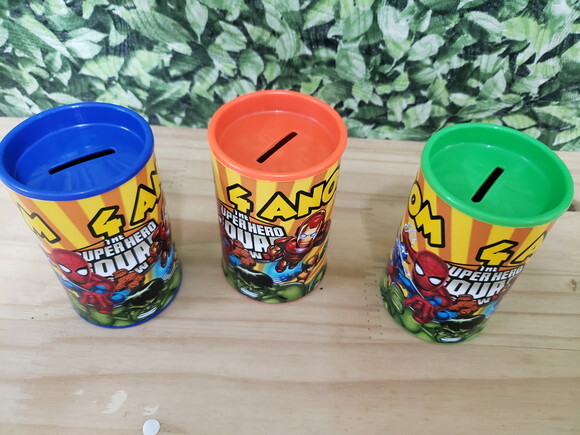 Herois Cofrinhos Personalizados Pronta Entrega