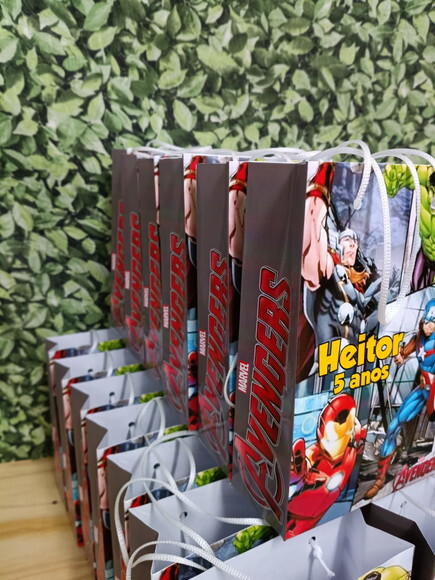 Heróis Vingadores Sacola Personalizada Pronta Entrega