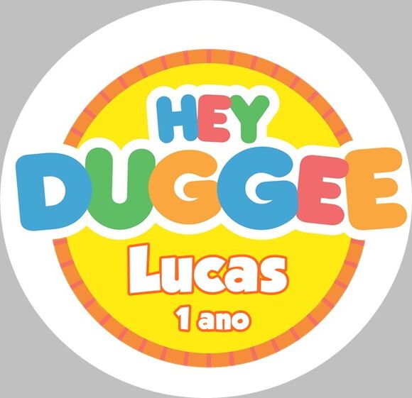 Hey Duggee Topper Tag Personalizada