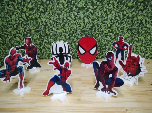 Homem Aranha Kit de Mesa Displays 8 Peças Pronta Entrega