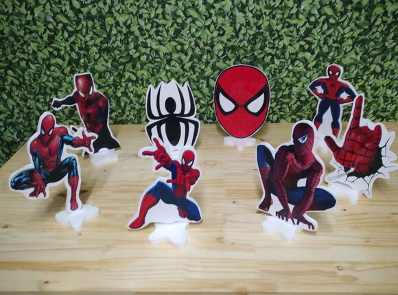 Homem Aranha Kit de Mesa Displays 8 Peças Pronta Entrega