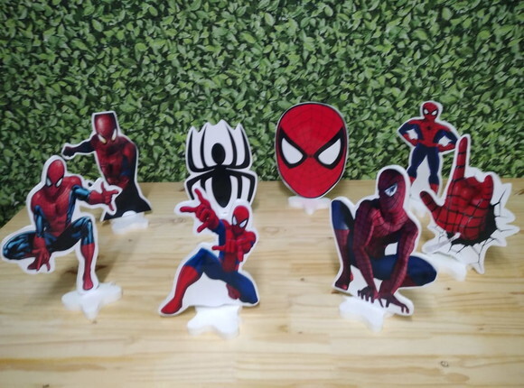 Homem Aranha Kit de Mesa Displays 8 Peças Pronta Entrega
