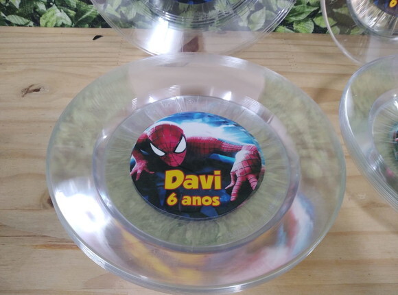 Homem Aranha Prato Refeição Personalizado Pronta Entrega