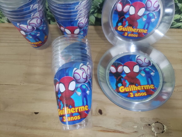 Homem Aranha Spyder Descartáveis Personalizados