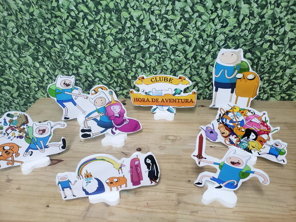 Hora da Aventura Kit Displays Mesa 8 Peças Pronta Entrega