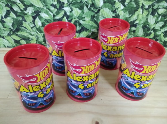 Hot Wheels Cofrinho Personalizado Pronta Entrega