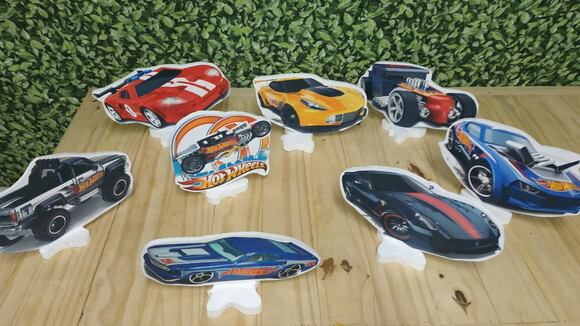 Hot Wheels Kit de Mesa Displays 8 Peças Pronta Entrega
