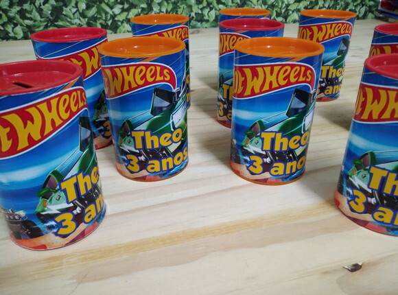 Hot Wheels Cofrinhos Personalizados Pronta Entrega