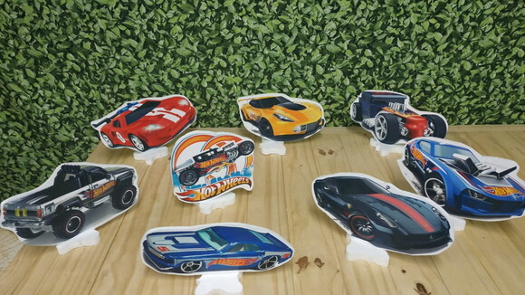 Hot Wheels Kit de Mesa Displays 8 Peças Pronta Entrega