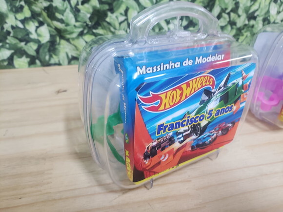 Hot Wheels Lembrancinha Maletinha com Massinha Personalizada
