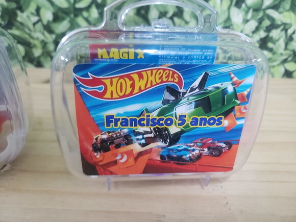 Hot Wheels Lembrancinha Maletinha com Massinha Personalizada