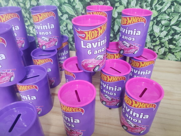 Hot Wheels Menina Cofrinho Personalizado