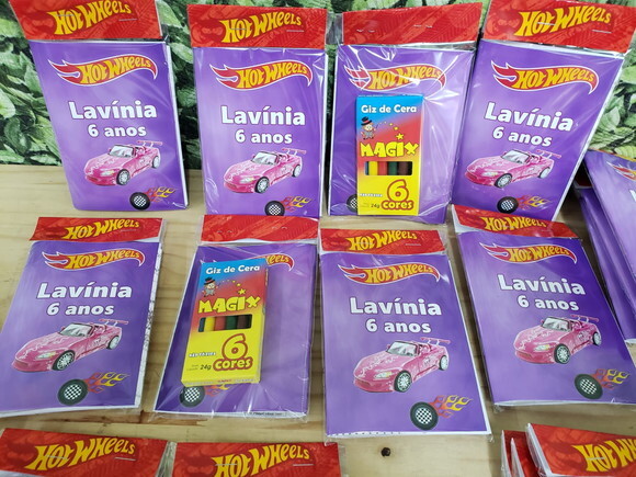 Hot Wheels Menina Caderninho P Colorir Personalizado